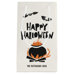 Bats et Cauldron Happy Halloween Sac cadeau