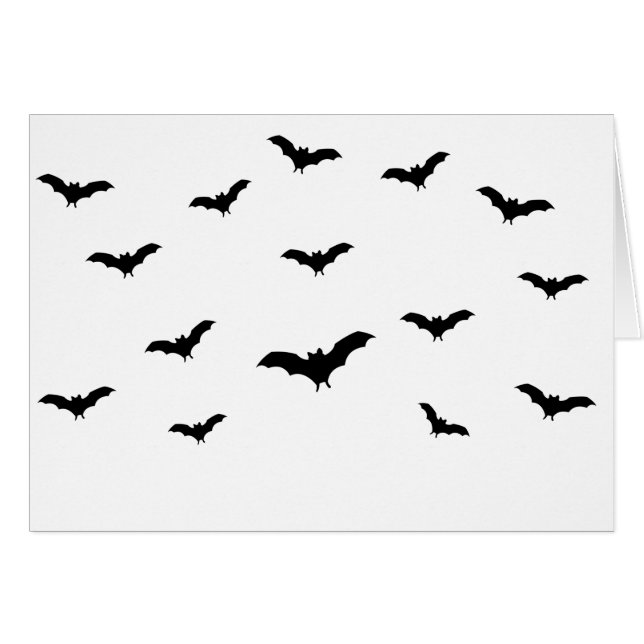 Bats noirs et blanc mignon Halloween Party Chic (Devant Horizontal)