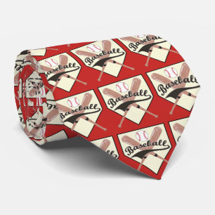 Batte de baseball Balle et base Cravate