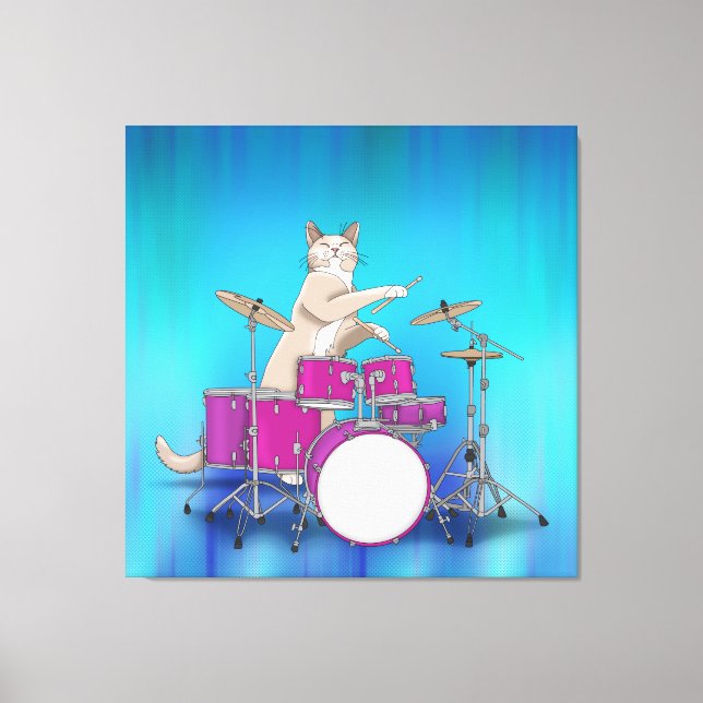 Batterie de jeu de chats - Toile Bleue Emballée (Recto)