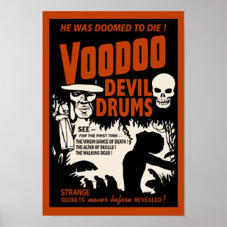 Batterie déviale Voodoo - Poster avec homme