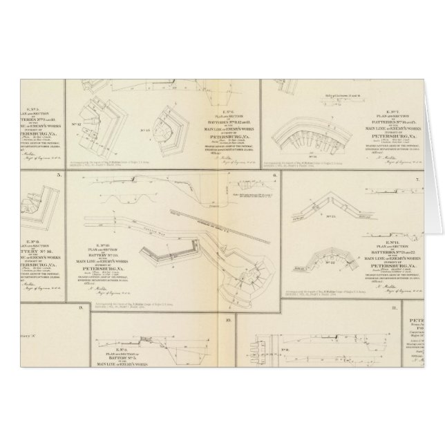 Batteries de Petersburg, Va, siège (Devant horizontal)