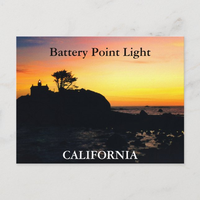 Battery Point Light, Carte postale California (Devant)