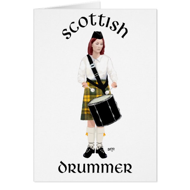 Batteur écossais - Kilt jaune (Devant)