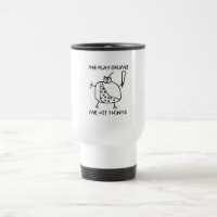 Batteur je tasse drôle de voyage de choses de coup