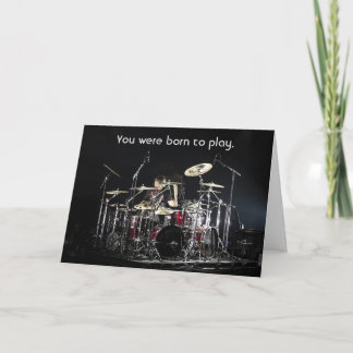 Batteur Né Pour Jouer Carte Anniversaire