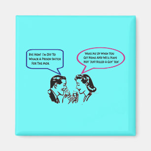 Battez un aimant de réfrigérateur d'humour tordu