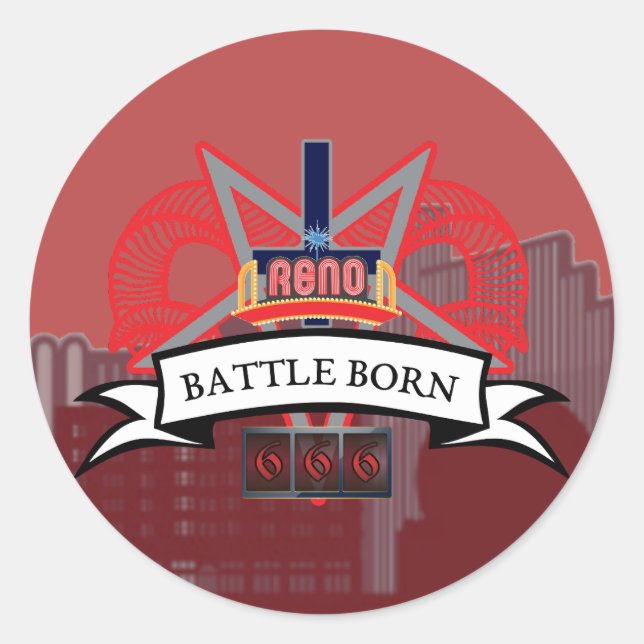 Battle Born Satanists - Stickers du nord du Nevada (Devant)