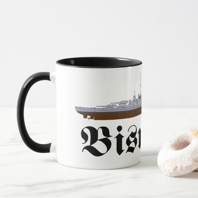 Battleship Bismarck Mug (Avec donut)