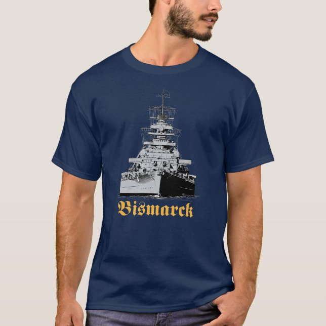 Battleship Bismarck T-shirt (Devant)