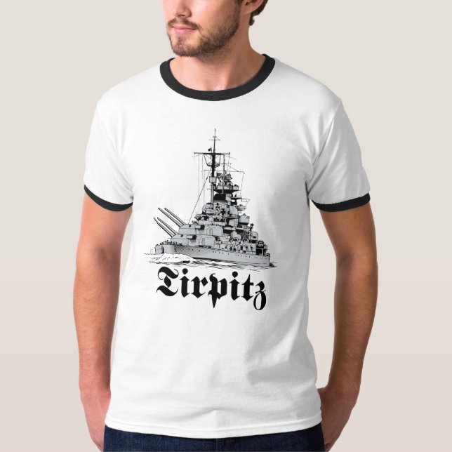 Battleship Tirpitz T-shirt (Devant)