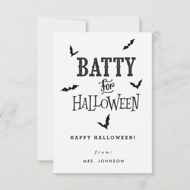 Batty pour cartes Halloween (Devant)