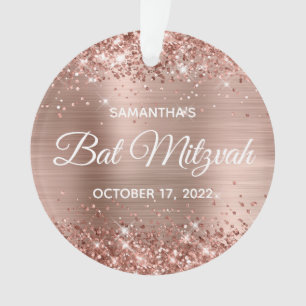 Batz Mitzvah pailleté or rose métallisé