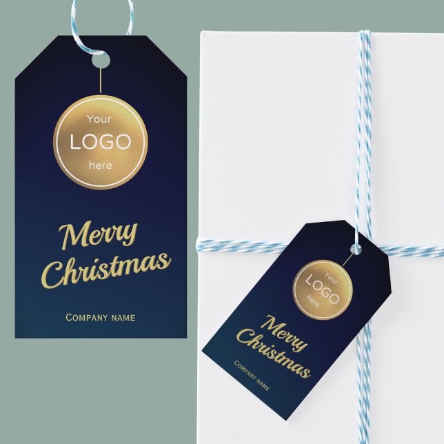 Bauble or Noël Logo Société étiquette cadeau (Créateur téléchargé)