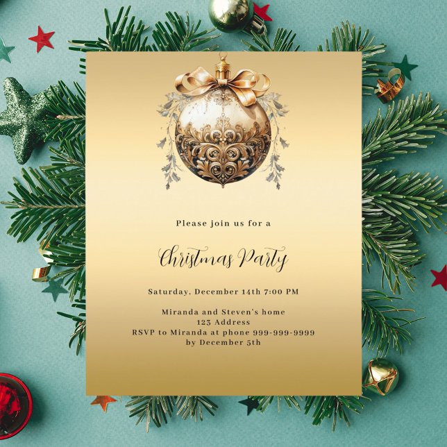 Bauble or vintage Noël invitation (Créateur téléchargé)