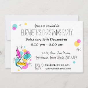 Baubles Arbre rétro Invitation multiback