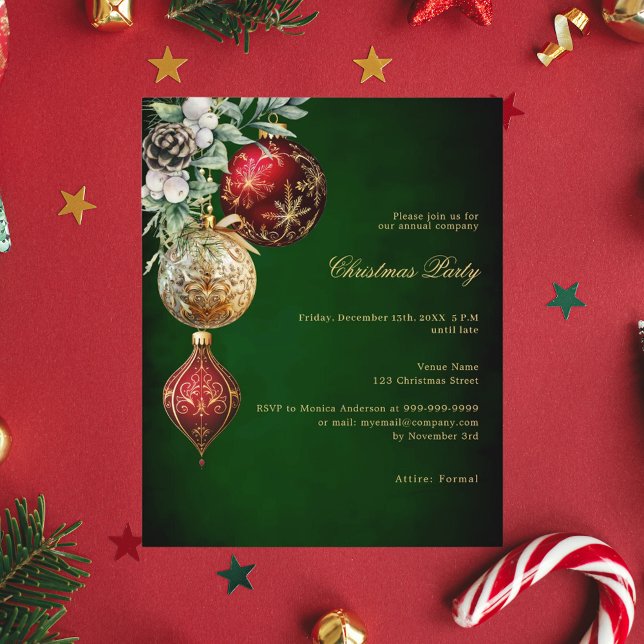 Baubles d'or rouge vert à Noël (Créateur téléchargé)