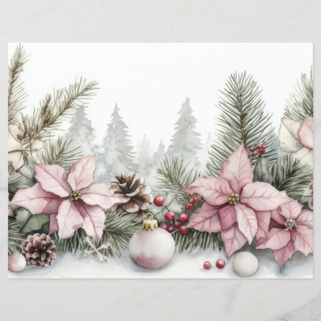 Baubles et fleurs de Noël colorés (Devant)