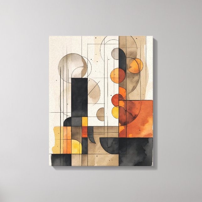 Bauhaus Aquarelle toile Abstraite (Recto)