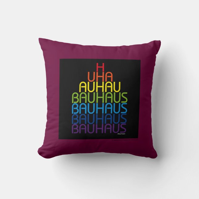 Bauhaus Rainbow Type Design Coussin (Recto)