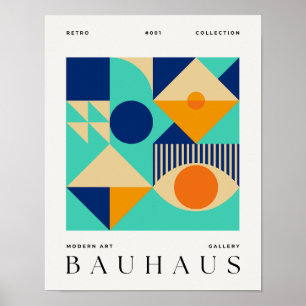 Bauhaus Retro Art Imprimer Poster géométrique