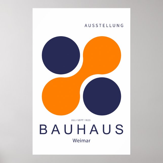 Bauhaus Weimar Impression sur toile cercle marine  (Devant)