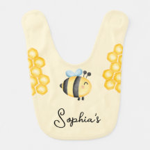 Bavoir bébé abeille jaune mignon pour l'été