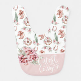 Bavoir Boots & Blooms Western Chic Cutest Little Cowgirl