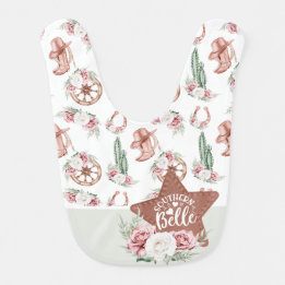 Bavoir Boots & Blooms Western Chic Southern Belle