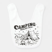 Camping avec mon chien - Bidon bébé mignonne