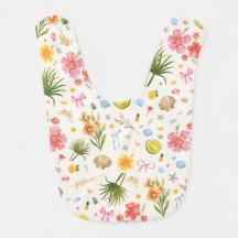 Costumes côtiers tropicaux Fleurs dessinées à la m