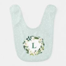 Couronne florale de verdure douce Monogramme