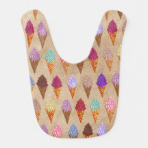 Cute Pastel Aquarelle Crème glacée Baby Girl Nurse