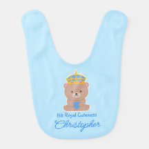 Cute Pastel Blue Prince Royal Nom de l'ours