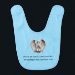 Bavoir Guardian Angel – "I Send an Angel Ahead of You" Bi<br><div class="desc">This elegant design features a beautiful angel and the comforting Bible verse: “I send an angel ahead of you,  to protect you on your way.” A spiritual and meaningful message perfect for mugs,  journals,  cards,  wall decor,  or gifts of faith. Bring divine inspiration into everyday life.</div>