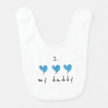 J'aime mon papa Coeur Bleu