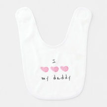 J'aime mon papa Coeur rose