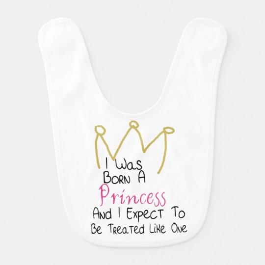Bavoir J Etais Ne Une Princesse Citation Et Couronne Zazzle Fr Bavoir J Etais Ne Une Princesse Citation Et Couronne Zazzle Fr