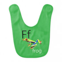 Bavoir Lettre F Grenouille Verte