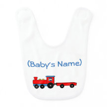 Bavoir personnalisé de bébé de train