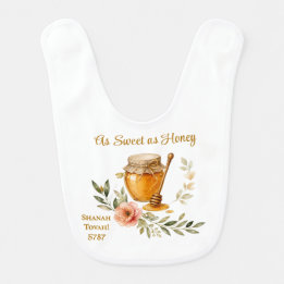 Bavoir Rosh Hashanah Aquarelle Aussi Doux que du Miel