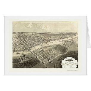 Bay City, carte panoramique de MI - 1867