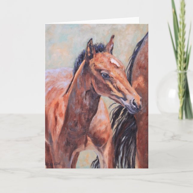 Bay Roan Foal Toutes les occasions Carte de voeux (Devant)