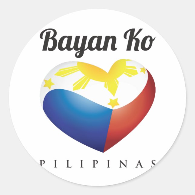 Bayan Ko Pilipinas, Sticker rond du drapeau du coe (Devant)