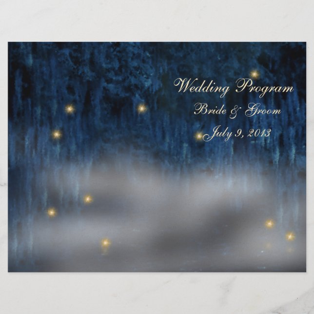 Bayou Bliss Programme de mariage plié (Devant)