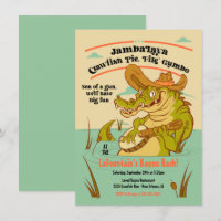 Bayou Cajun Alligator Party Invitation