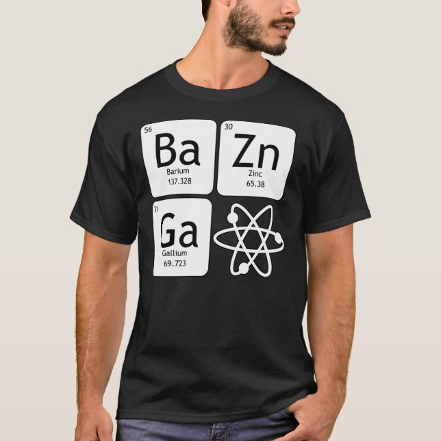 BaZinGa and Atom Classic T-Shirt (Devant)