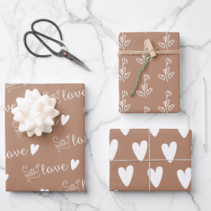 Bbeige Avec Feuilles De Papier Enveloppant L'Amour