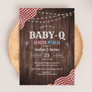BBQ Baby shower Baby-Q Genre Reveillez Invitation