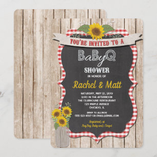 BBQ Baby shower invitation Baby-Q pique-nique invi